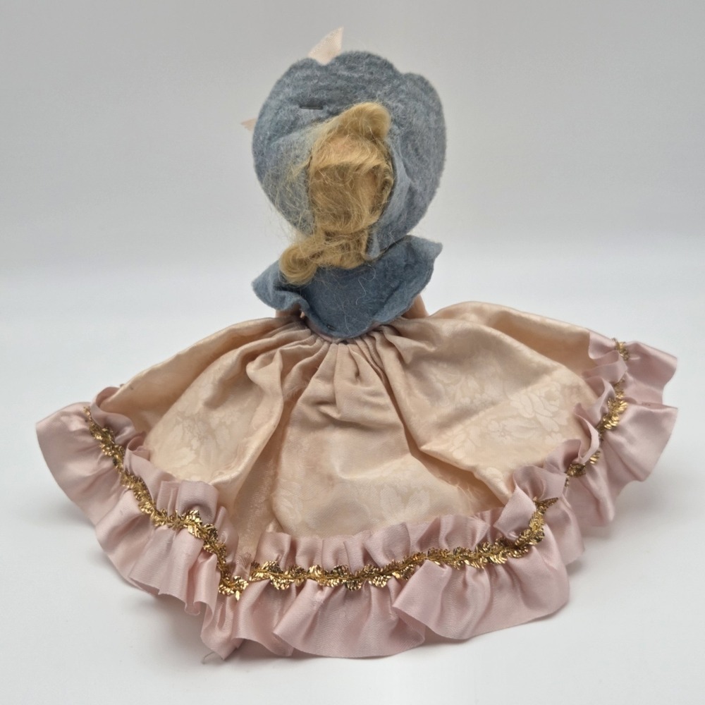 Vintage 1940s Composition Princess Anna Storybook Doll Blonde Hair Pink Dress - Picture 6 of 8